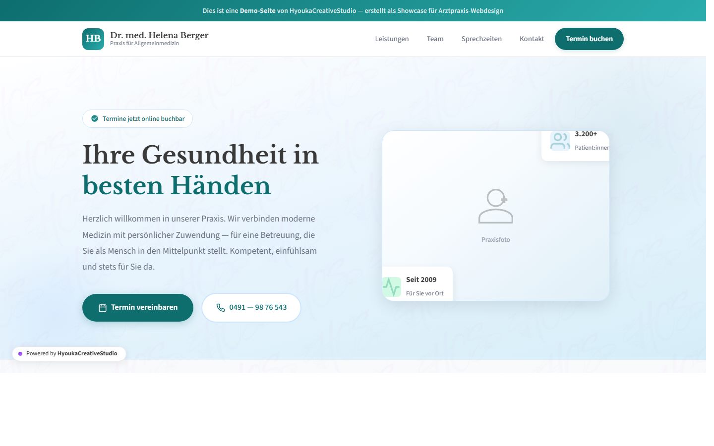 Arztpraxis Dr. Berger Website Vorschau