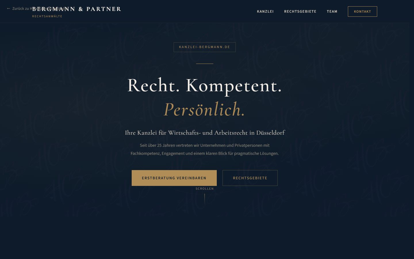 Kanzlei Bergmann Anwaltskanzlei Website Vorschau
