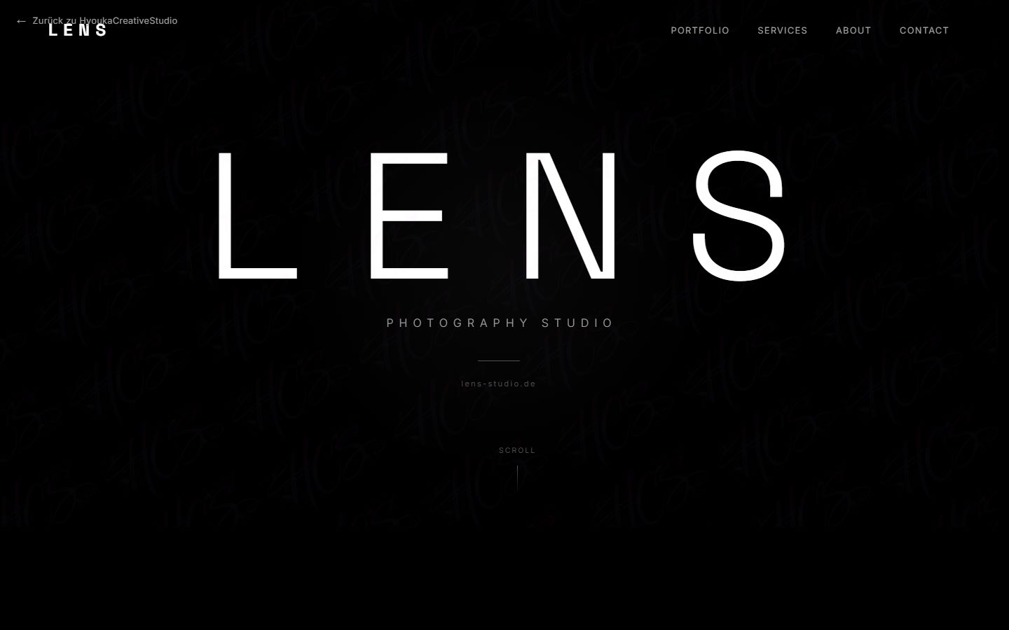 LENS Fotografie Studio Website Vorschau