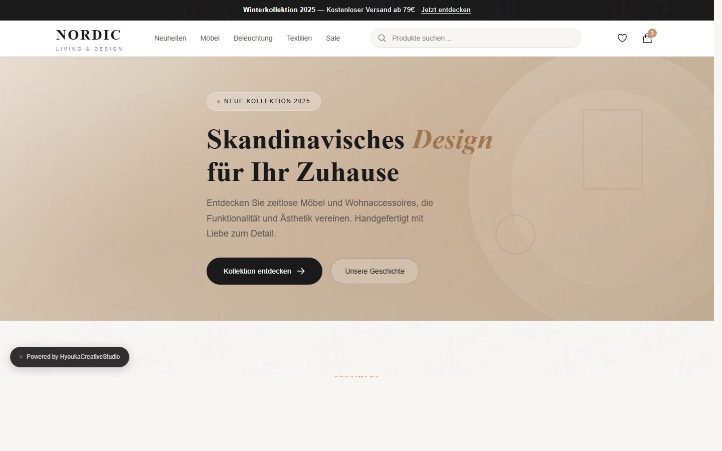 NORDIC Living E-Commerce Shop Vorschau